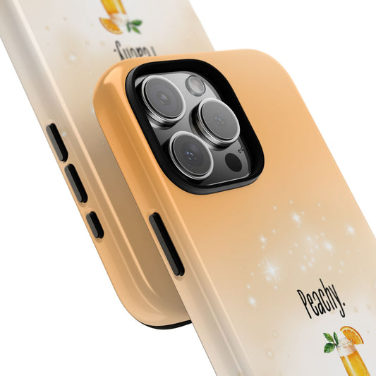 Peachy Cocktail Phone Case - Bellini Inspired Drink Case - Cute Cocktail Design - Summer Vibes Phone Cover - Tough Protective Case