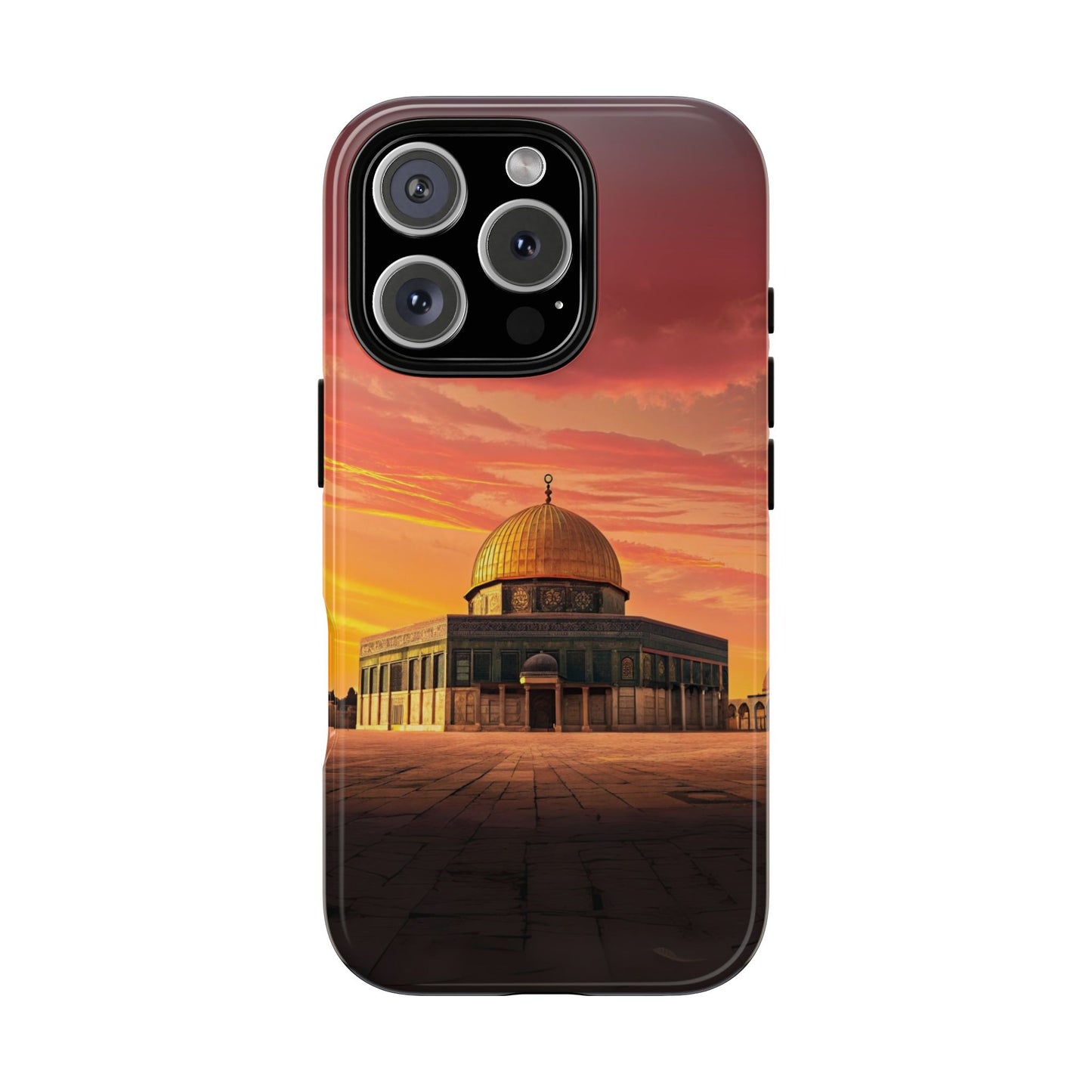 Dome of the Rock Sunset - Jerusalem Landmark Phone Case - Holy Land Skyline Tough Dual Protection Cover