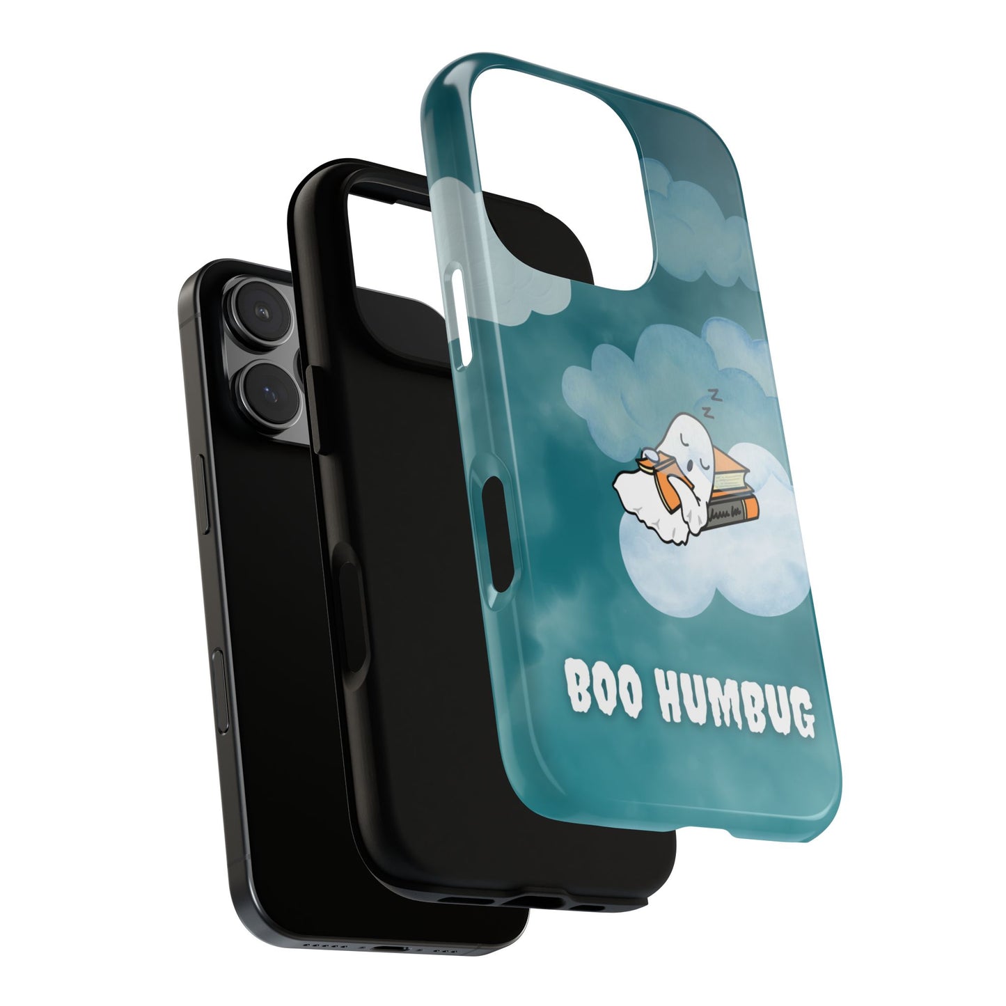 Halloween Tough Phone Case for Popular Smartphones S Series - Boo Humbug Ghost Design