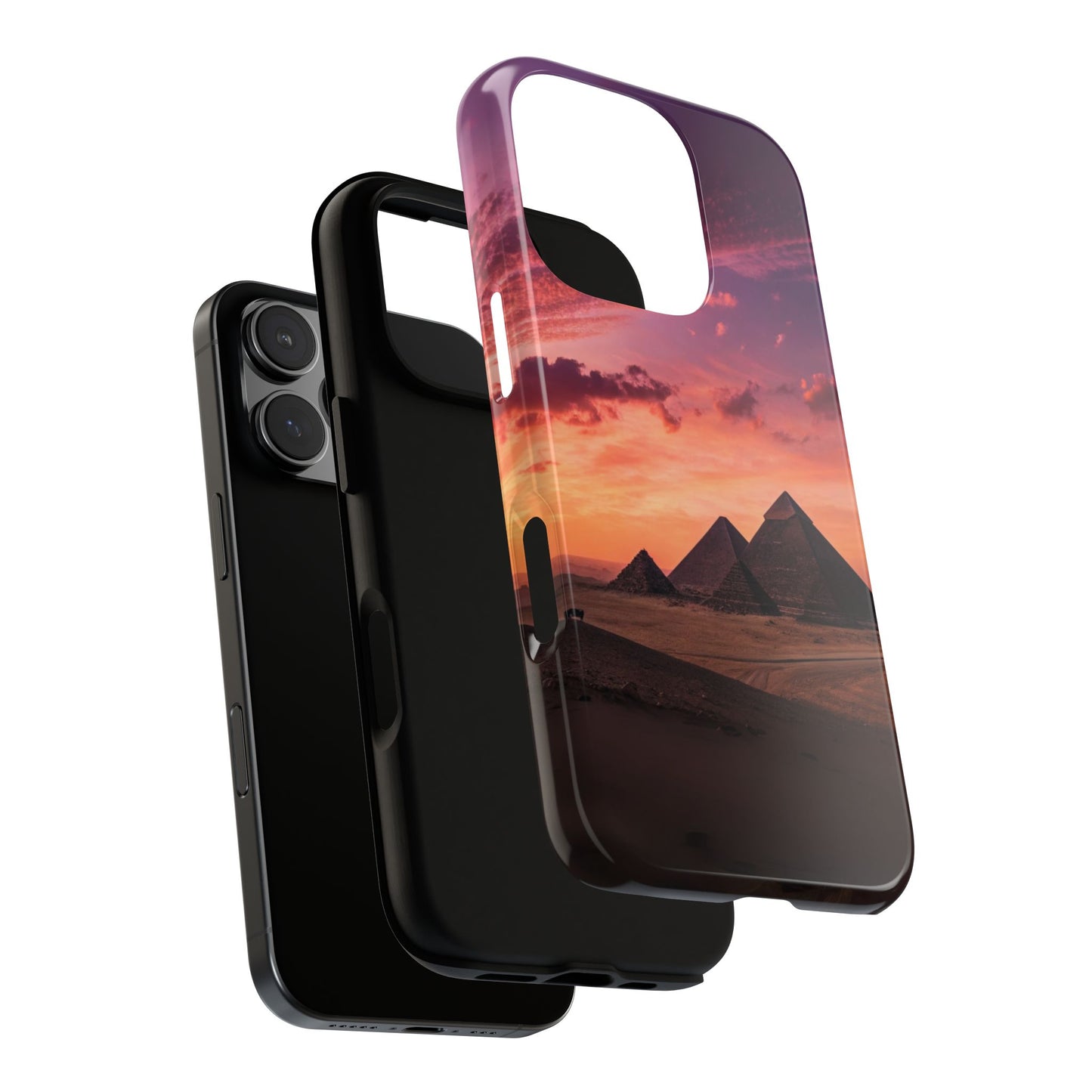 Pyramids of Giza Sunset - Egypt Landmark Phone Case - Ancient World Wonder Tough iPhone & Samsung Cover