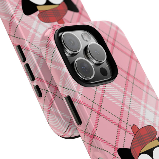 Tough Case, Cat Lover Gift, Scottish Cat on Tartan, Plaid Cute Kawaii Phone Cover, Best Friend Present, Phone Case