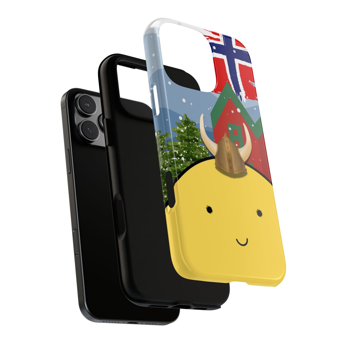 WanderBlob in Norway - Viking Helmet Winter Scene Travel Art Tough Phone Case