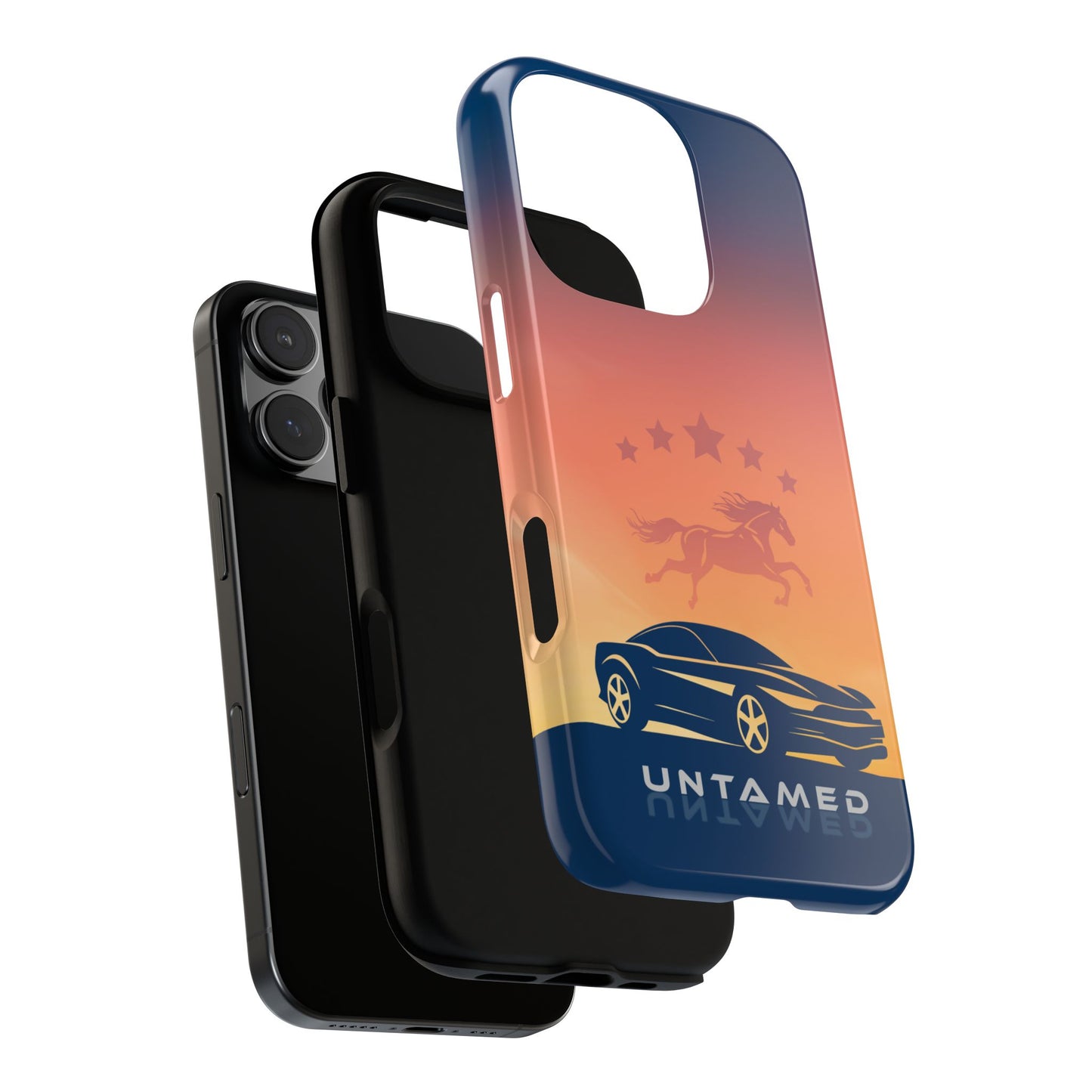 Untamed Muscle Car Tough Phone Case - Vintage Mustang Americana Design - iPhone & Samsung Protective Case Gift for Him