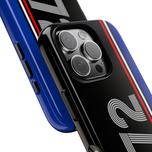 Minimalist Glasgow Rangers Tough Phone Case - Blue White Stripe Design - Football Fan Gift for Him & Her