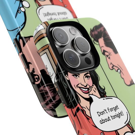 Retro Cartoon Tough Case, Personalized Fun Design, Couples Gift, Unique  Tech Cover, Custom Comic Phone Protector