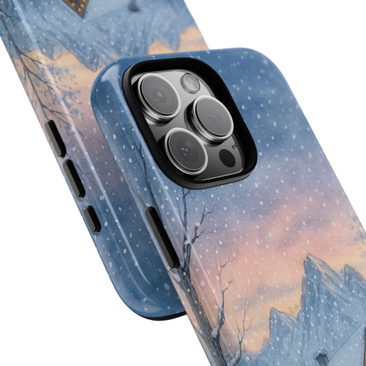 Rocky Mountains Christmas Cabin Tough Phone Case