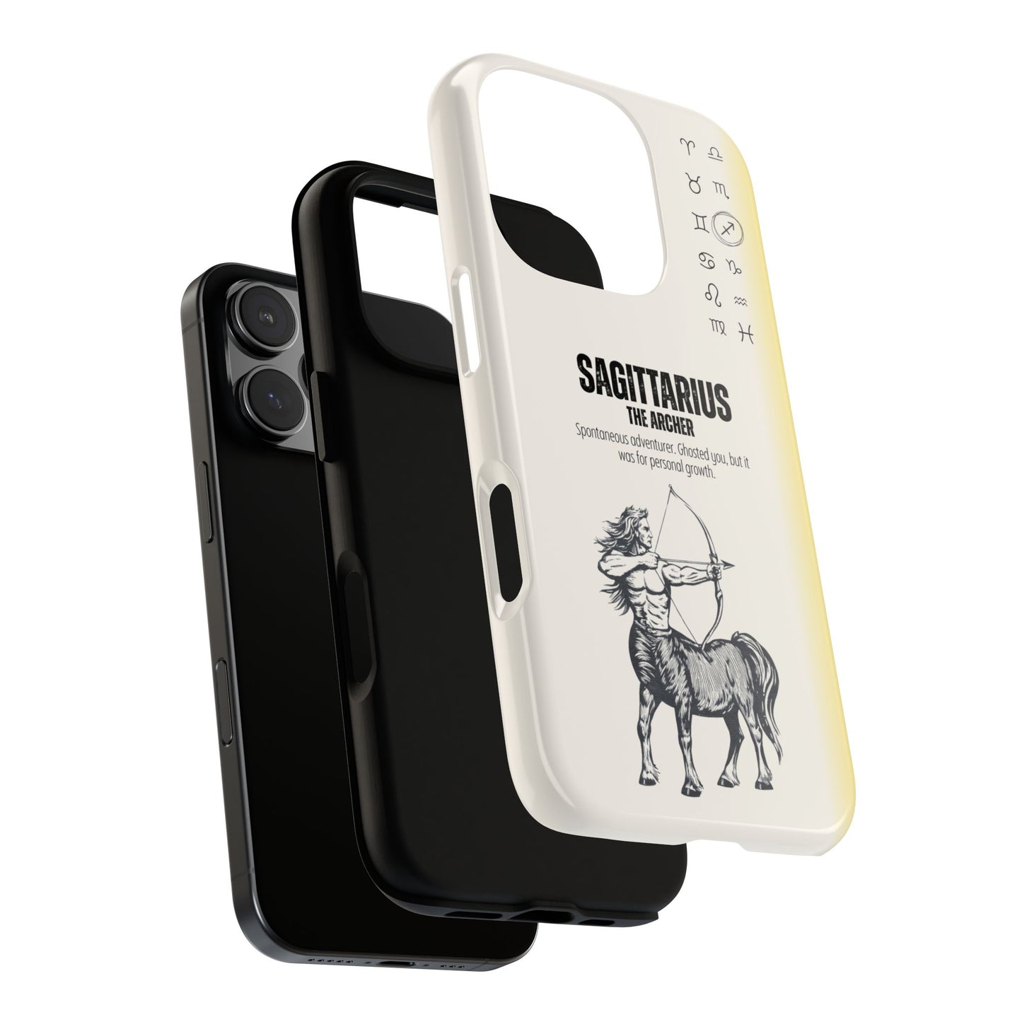 Sagittarius Phone Case - The Archer Zodiac Sign - Funny Adventurer Astrology - Tough Dual Protection Cover