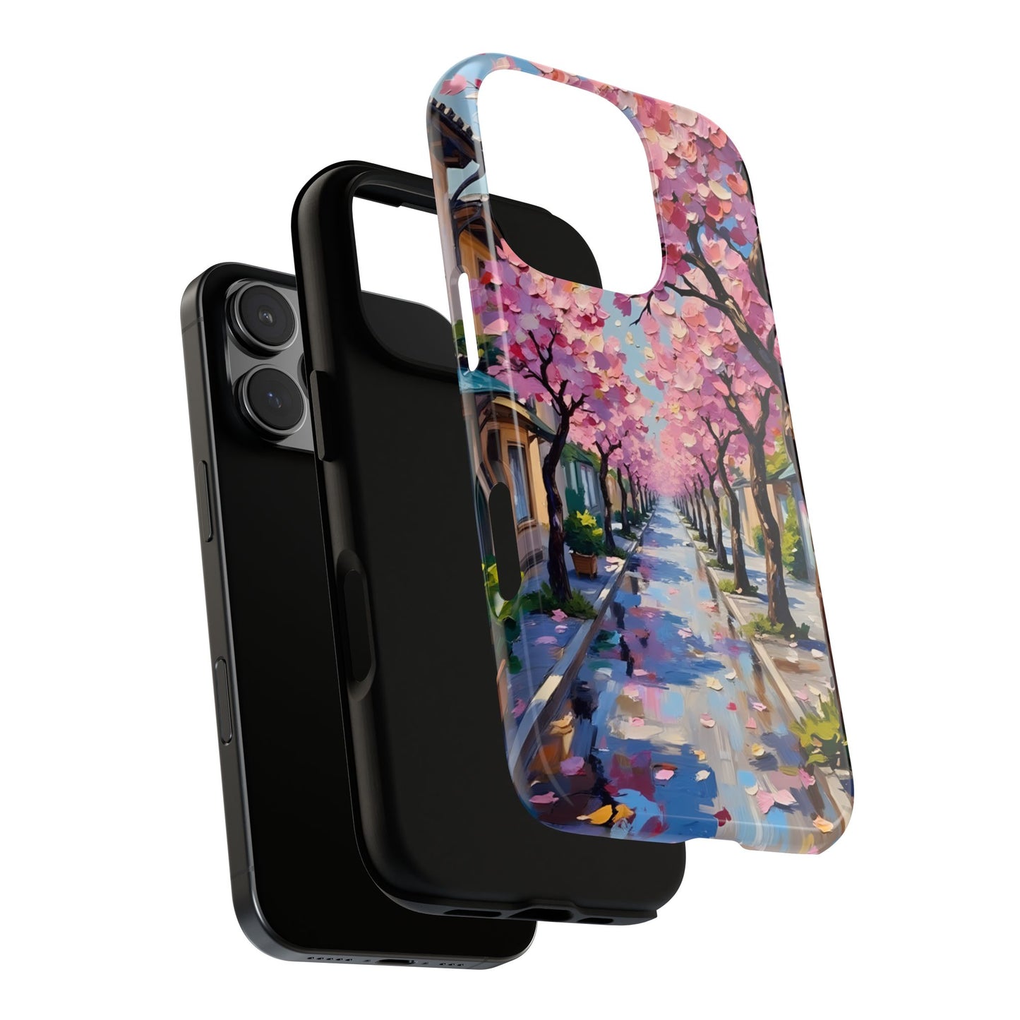 Impasto-Style of a Cherry Blossom Phone Case for iPhone 16 15 14 13 12 11 Pro Max,Samsung S25 S24 S23 S22 S21, Google Pixel, Gift for Her