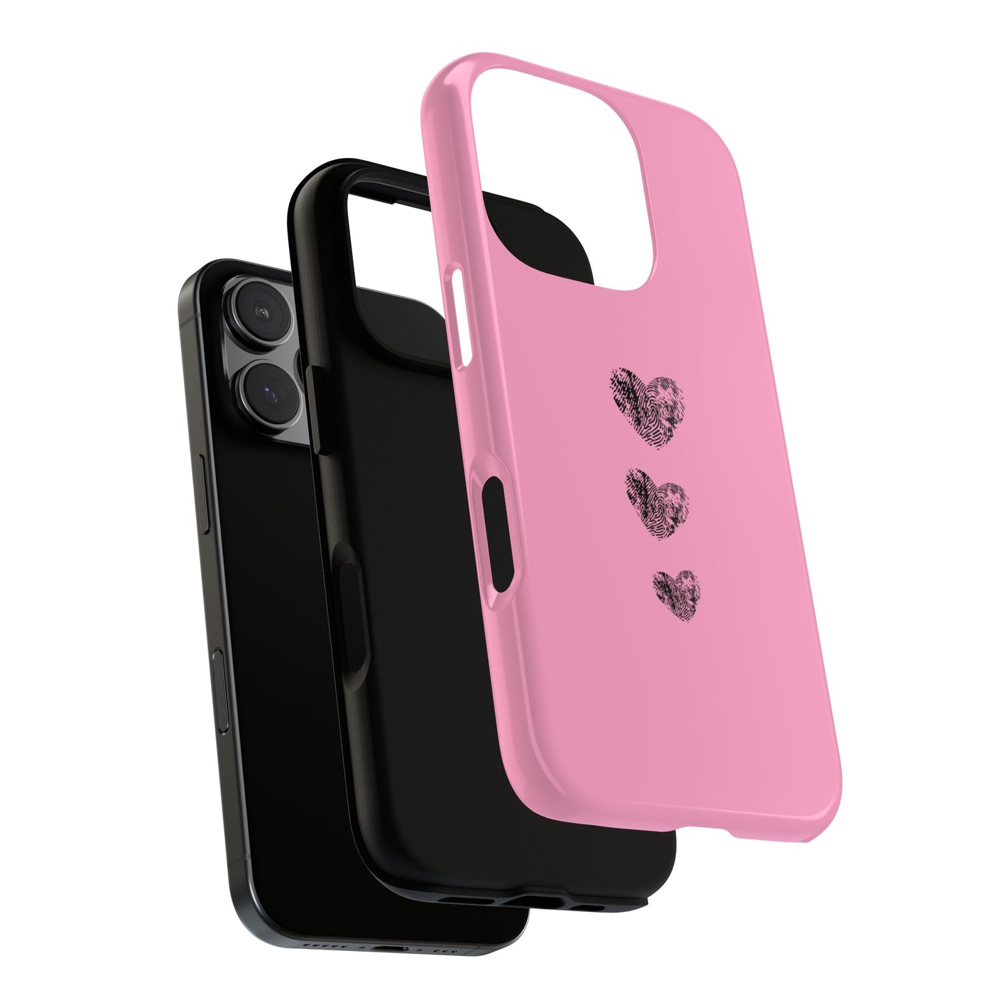 Minimal Heart Thumbprints - Tough Phone Case for iPhone 16 15 14 13 12 11 X Pro Max Mini & Samsung Galaxy S25 S24 S23 S22 S21 S20 Plus Ultra