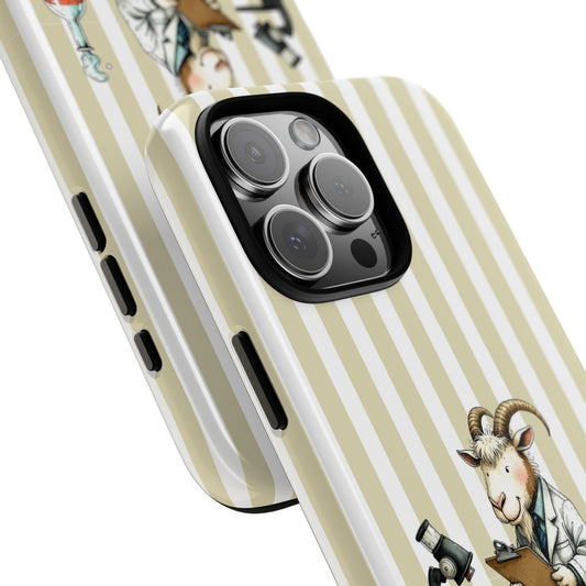 Chaos Grazing Goat Phone Case - Scientist Goat Design - Sarcastic Animal Tough Case