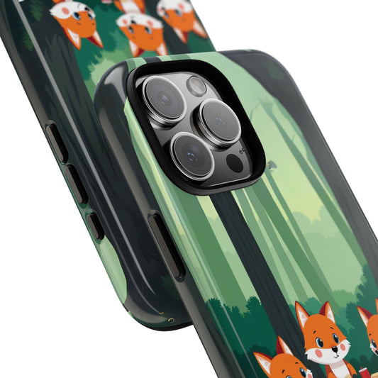 Fox Family Picnic Phone Case - Kids Tough Case for Popular Smartphones