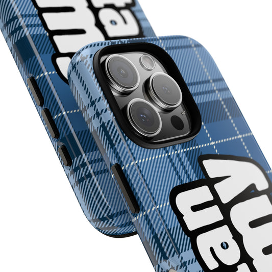 Tartan Army Phone Case - Blue Scottish Plaid Football Fan Design for Popular Smartphones