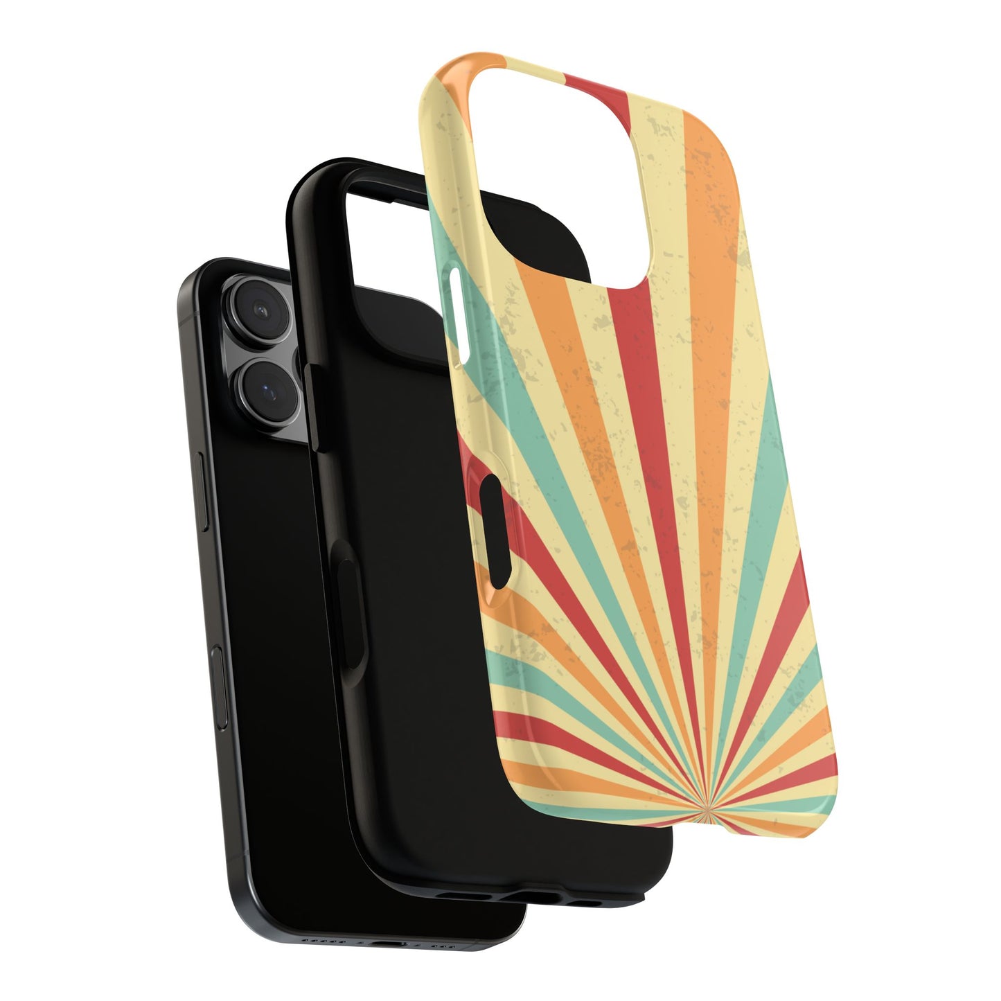 Tough Phone Case, Retro Sunburst Design, Vintage Style, Summer Vibe, Unique Gift, Cell Phone Accessories, Protective Phone Cover, iPhone