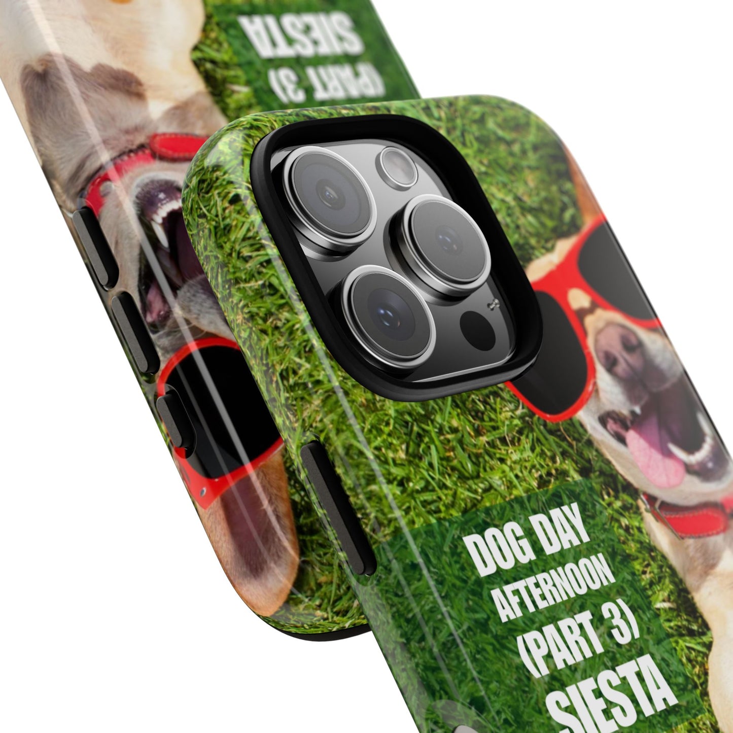 Funny Dog Siesta Phone Case - Dog Day Afternoon Parody Design for iPhone & Samsung - Chill Pup Gift - International Dog Day Vibe