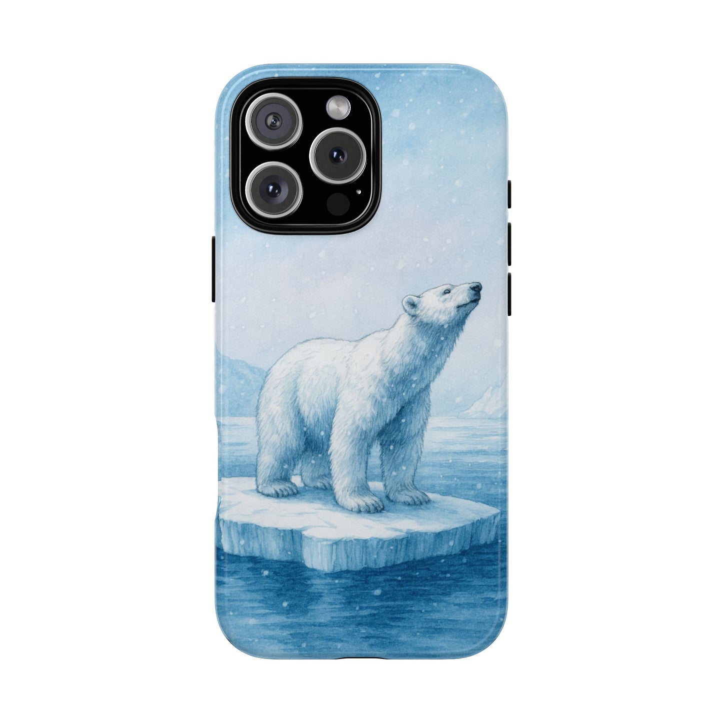Winter Polar Bear on Arctic Ice - Tough Phone Case Wildlife Design