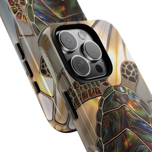 Sea Turtle Phone Case Stained Glass Effect