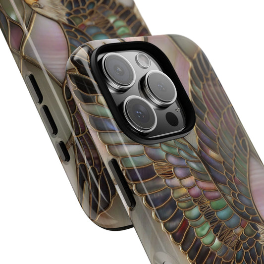Stained Glass Phone Case, Tough Cases, Golden Eagle Design
