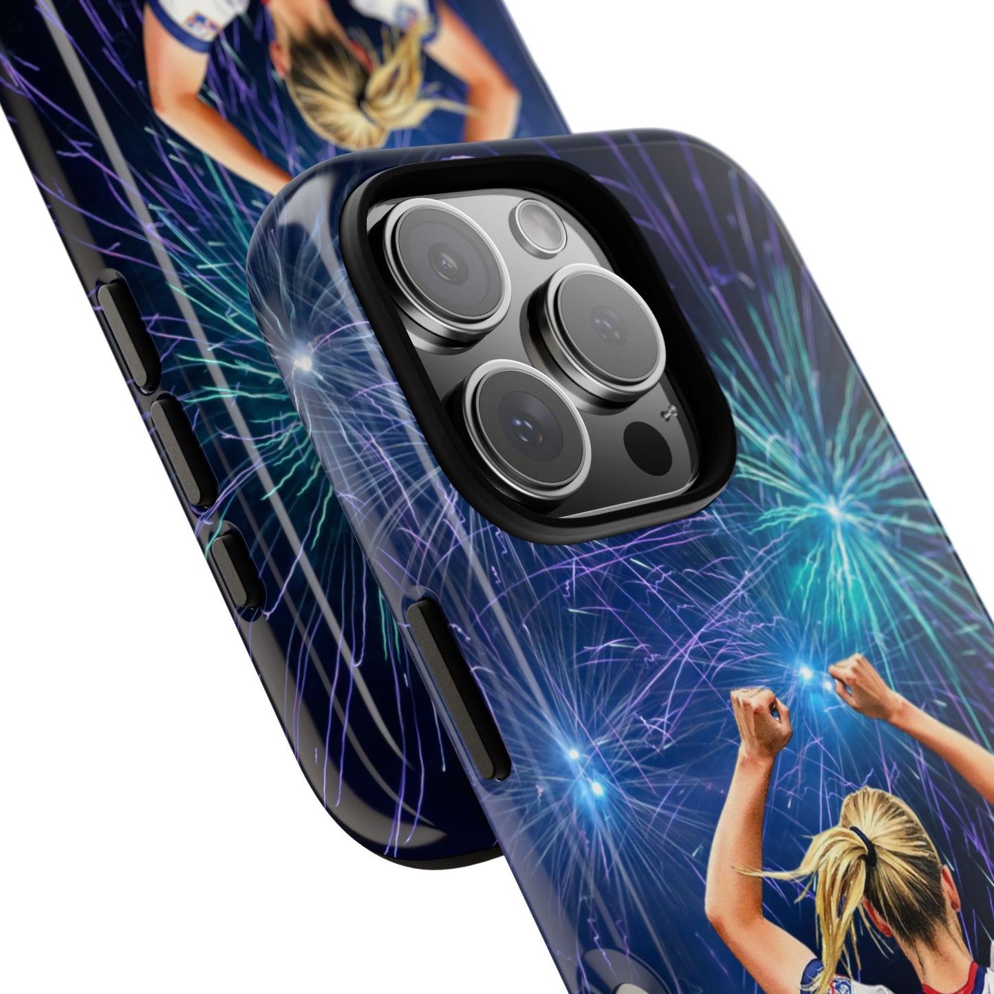 Lionesses Euro 2025 Champions Tough Case - Pride of England Design - Fireworks Victory Scene for iPhone & Samsung Phones