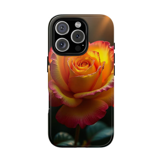 Phone Case, Yellow Rose Floral Design, Flower Lover Gift, Protective Cover, Tough Case, Botanical Print Case