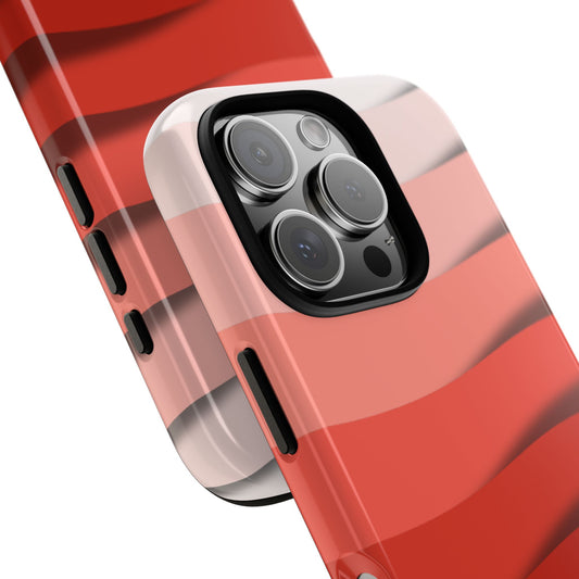 Sunrise Sand Dunes Abstract Phone Case - Warm Red Gradient Desert Layers Tough Case, for popular smartphones