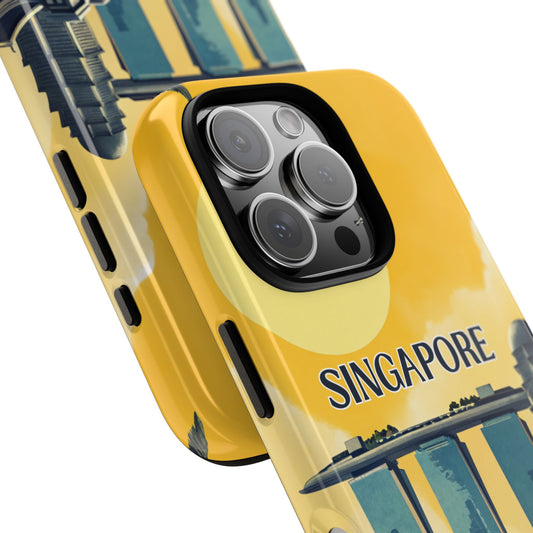 Vintage Singapore Travel Phone Case for Popular Smartphones