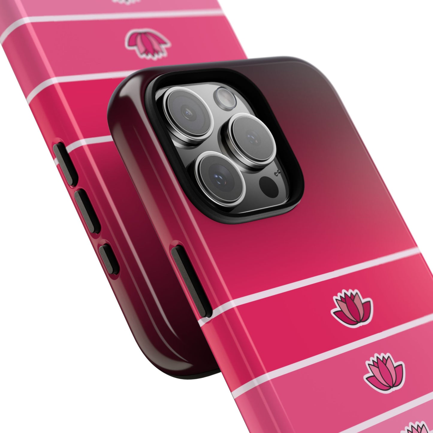 Red Lotus Abstract Phone Case - Bold Minimalist Tough Case for Popular Smartphones