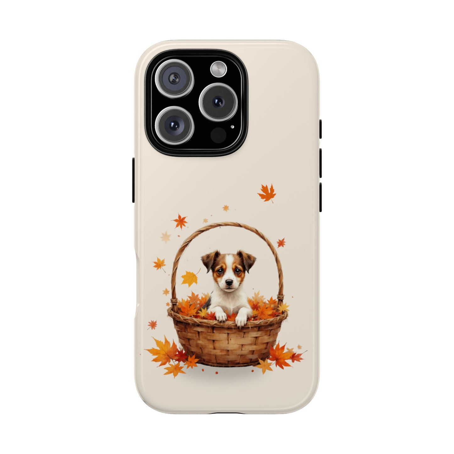 Jack Russell Puppy Autumn Basket Tough Phone Case - Playful Dog Lover Gift for Popular Smartphones