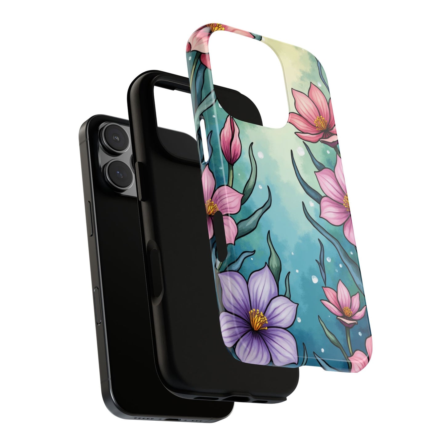 Underwater Flower Phone Case, Vibrant Ocean Floral Design, Tough Cell Phone Cover for Nature Lovers, Unique Gift for Her