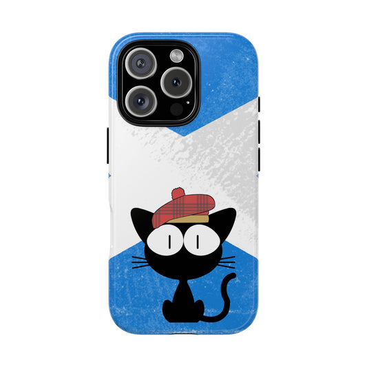 Scottish Cat Phone Case, Tough Cases for Cat Lovers, Unique Gift for Pet Owners, Cute Phone Accessory, Scotland Themed Decor