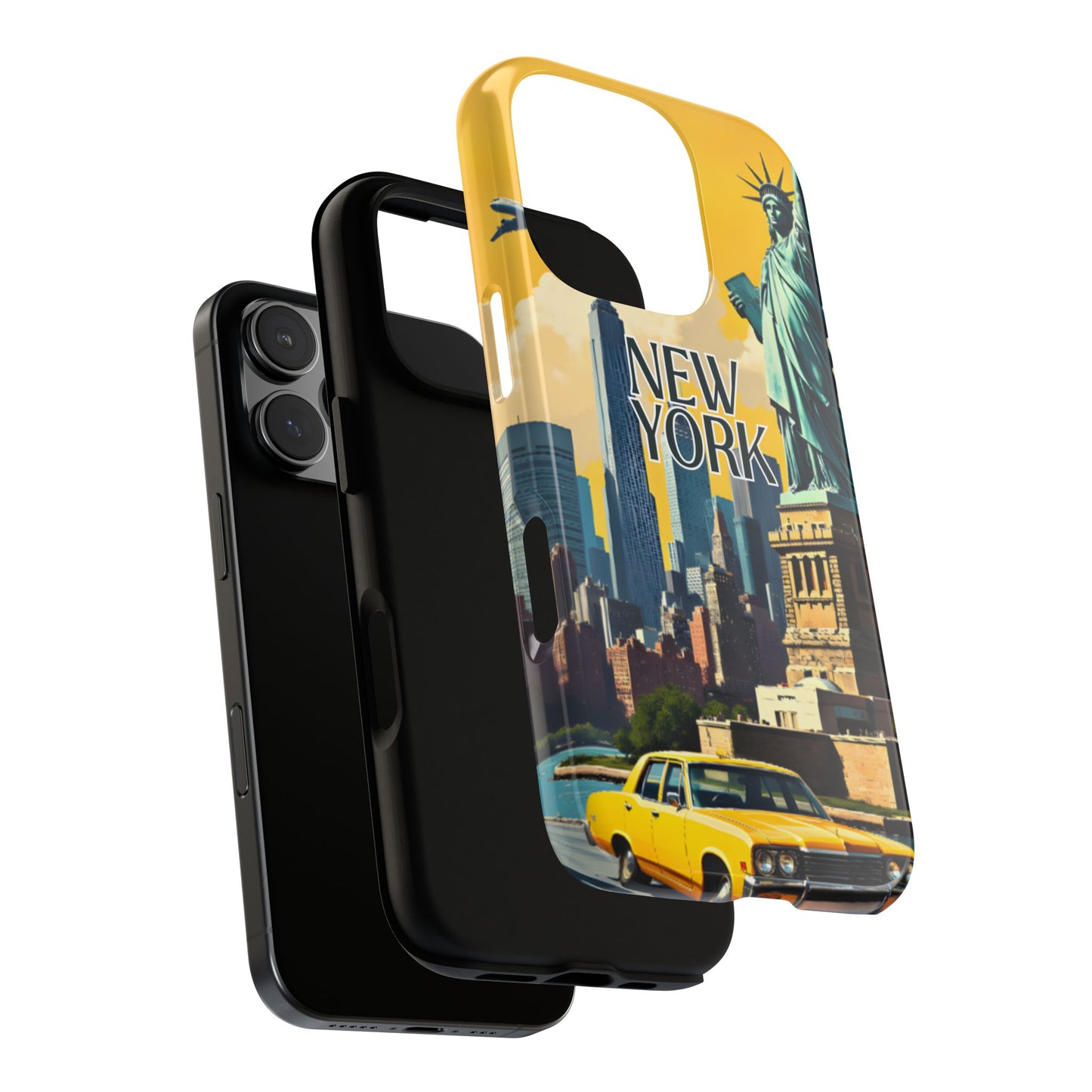 Vintage Travel New York Phone Case for iPhone 16 15 14 13 12 11 Pro Max, Samsung Galaxy S25 S24 S23 S22 S21 S20 Plus Ultra and Google Pixel