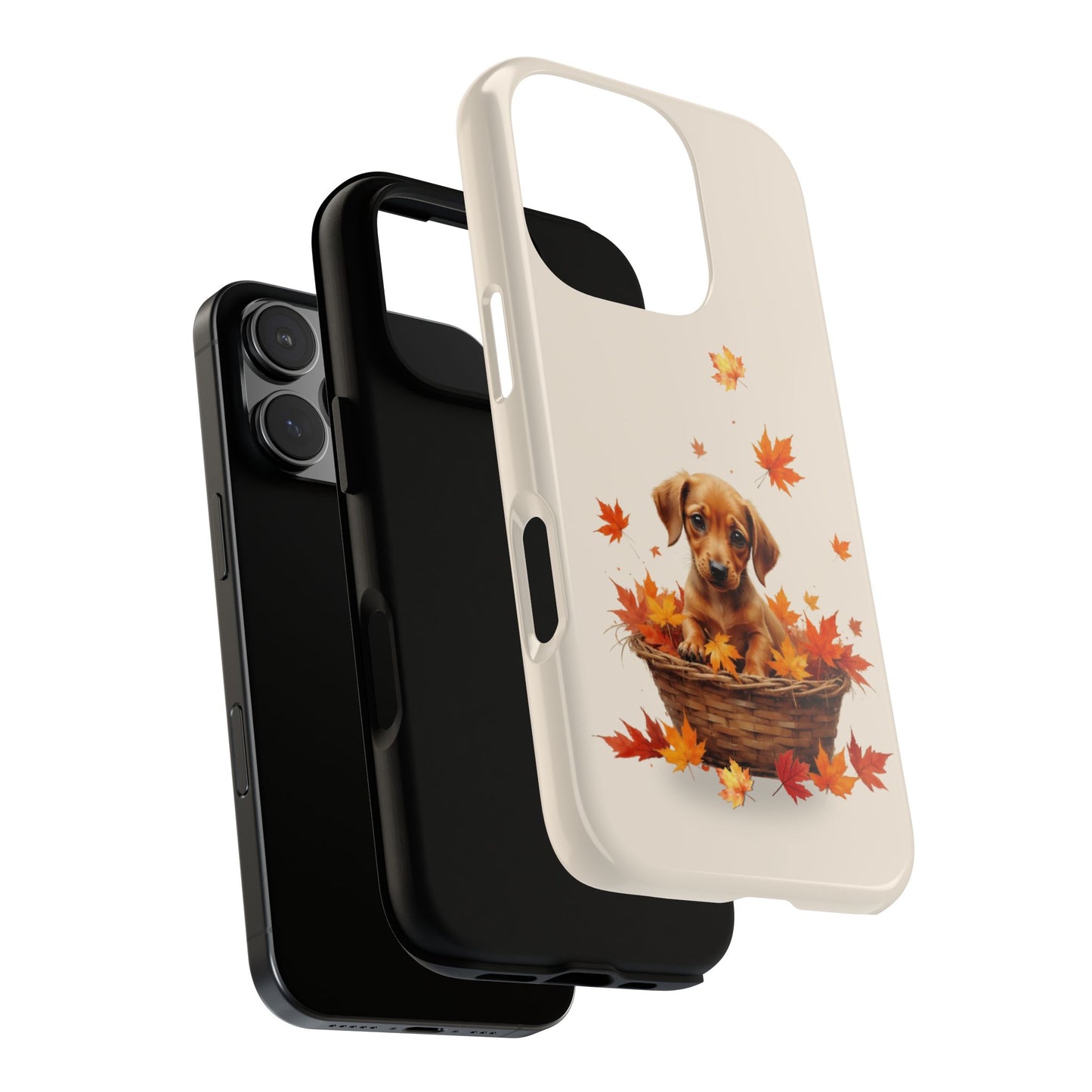 Dachshund Puppy Autumn Leaves Phone Case - Sausage Dog Lover Gift