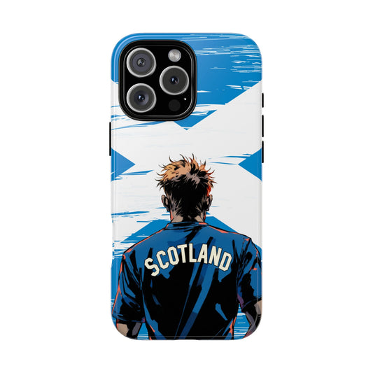Scotland Football Tough Phone Case - Scottish Fan Art Saltire Design Protective Cover