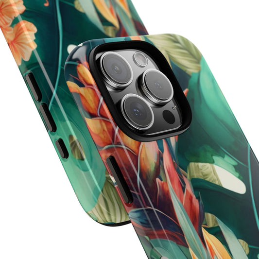 Tough Cases, Watercolor Tropical Flowers Phone Case, Floral Design Phone Cover, Gift for Her,  Google, Unique Gift