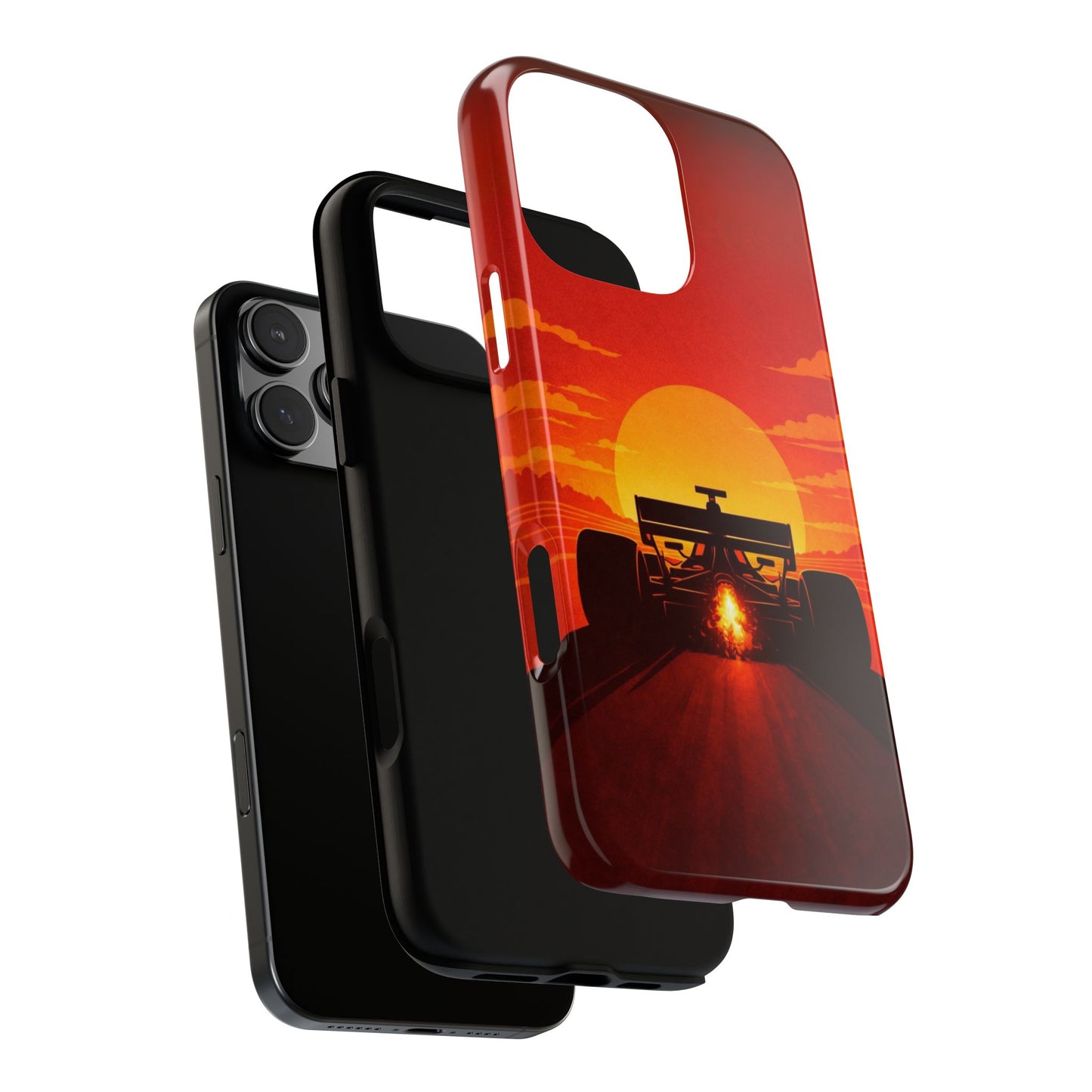 Two States Motorsport Phone Case - Sunset Race Car Silhouette