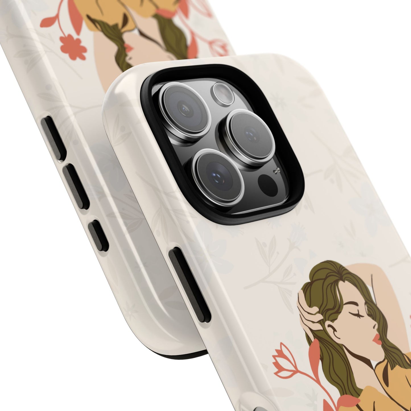 Empowered Woman Floral Tough Phone Case - Soft Strong Sensual Design - Feminine Art for Samsung & iPhone Models