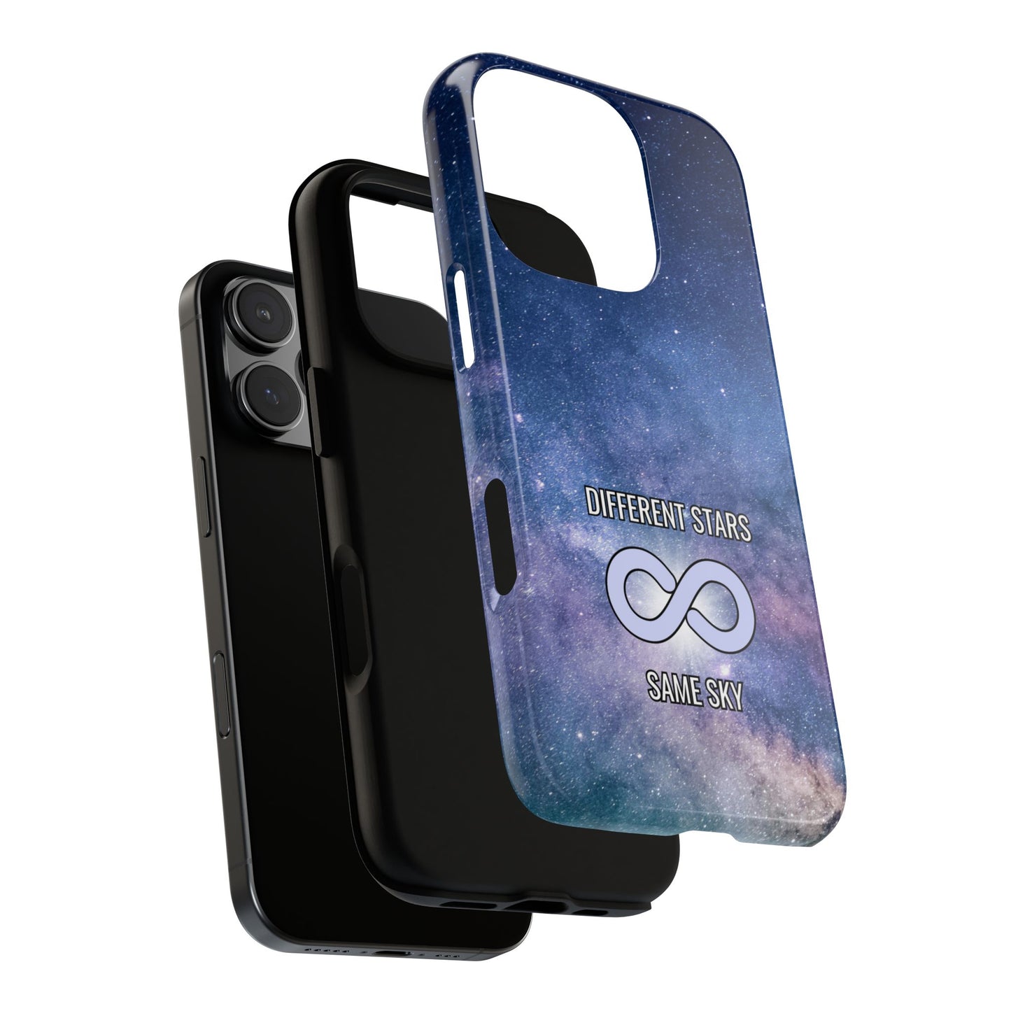 Autism Awareness Phone Case - Different Stars Same Sky - Infinity Symbol - Galaxy Design for iPhone & Samsung Tough Case