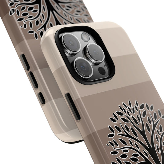Tree Of Life Tough Phone Case - Earth Tone Minimal Nature Design