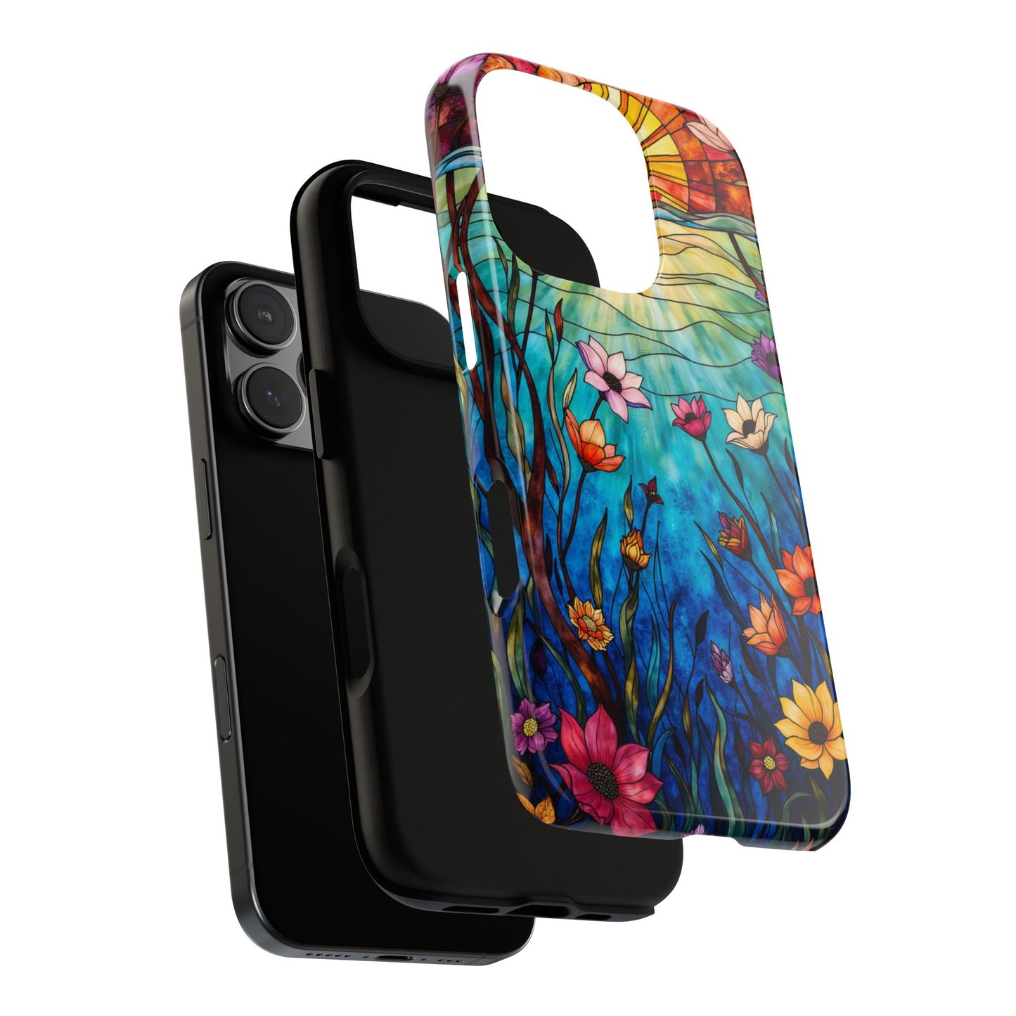 Vibrant Floral Phone Case - Tough Cases | Artistic Phone Cover, Unique Gifts, Summer Accessories, Boho Style, Nature Lover's Gift