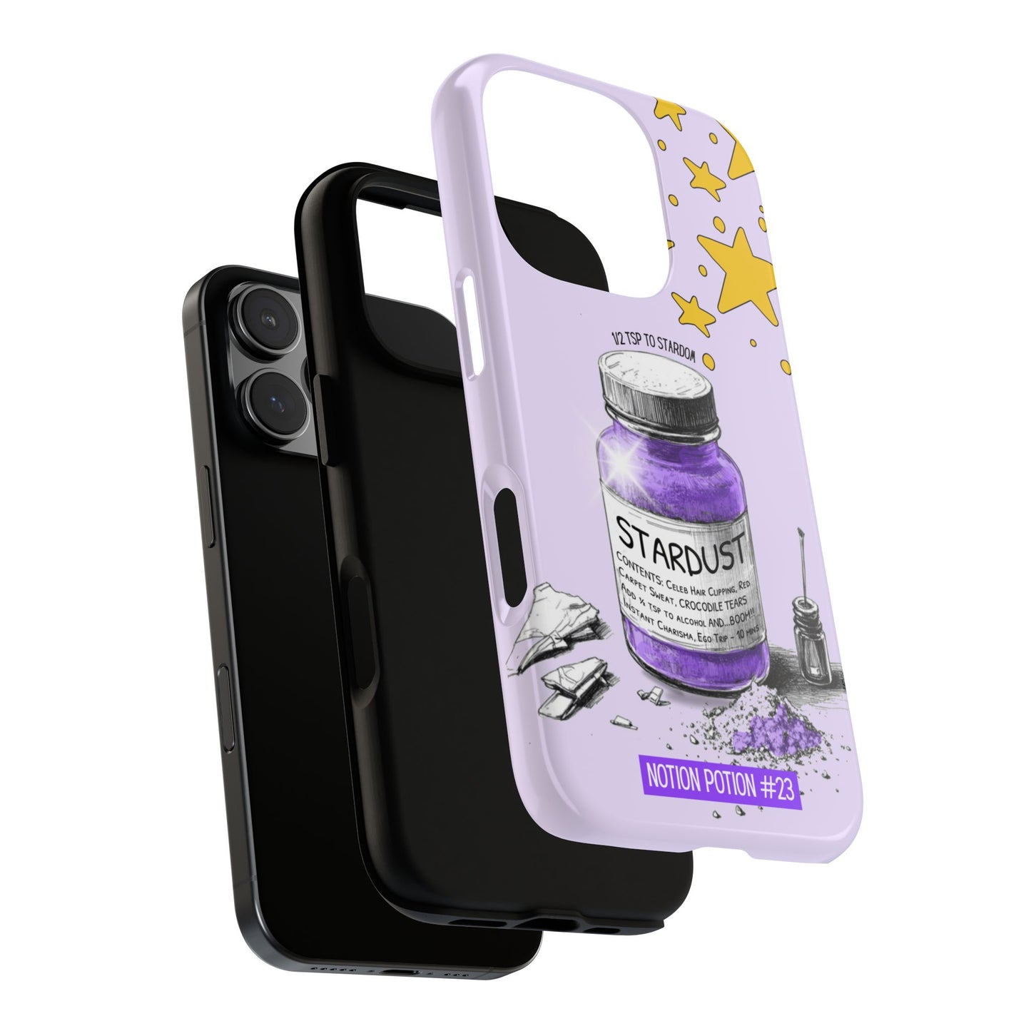Stardust Phone Case - Notion Potion #23 - Magical Purple Apothecary Jar Design - Tough Case for Popular Smartphones