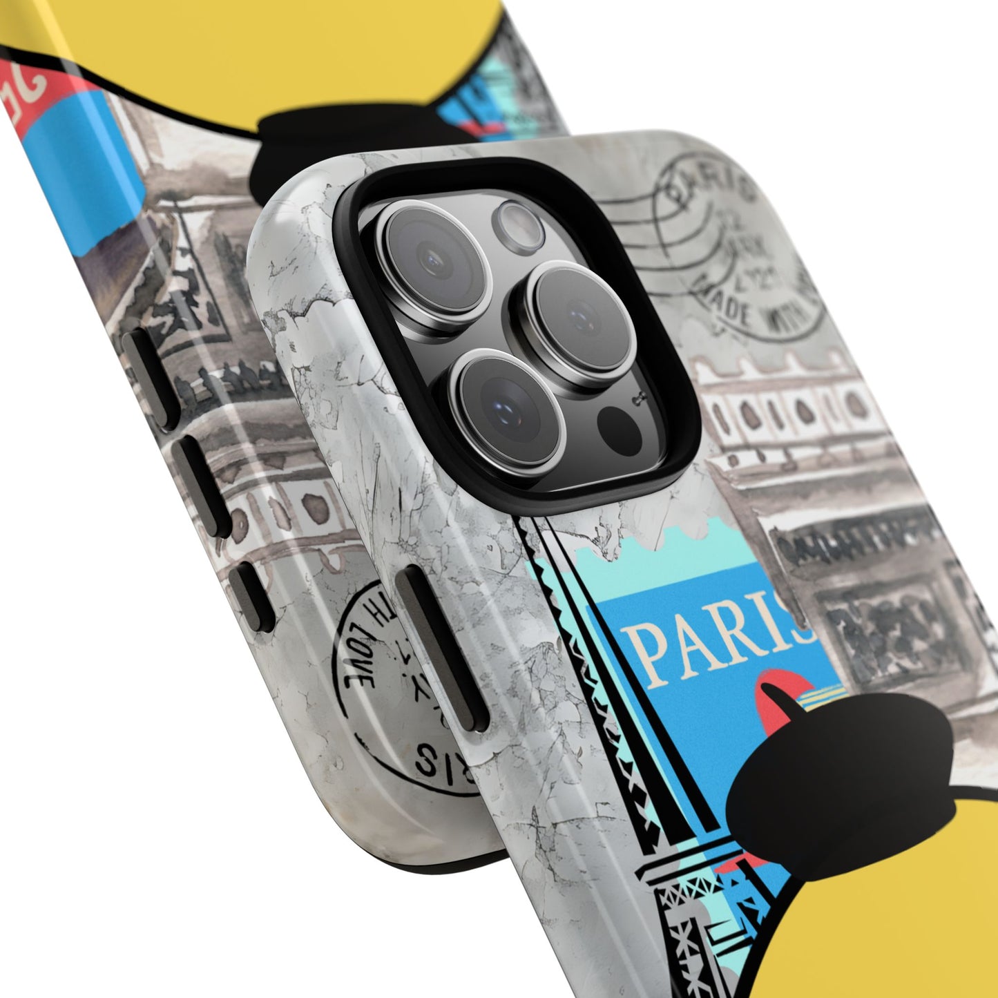 WanderBlob Paris Postcard Tough Phone Case - French Travel Design - Protective Smartphone Cover