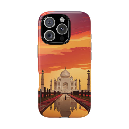 Taj Mahal Sunset - India Landmark Phone Case - Agra Skyline Tough Dual Protection Cover