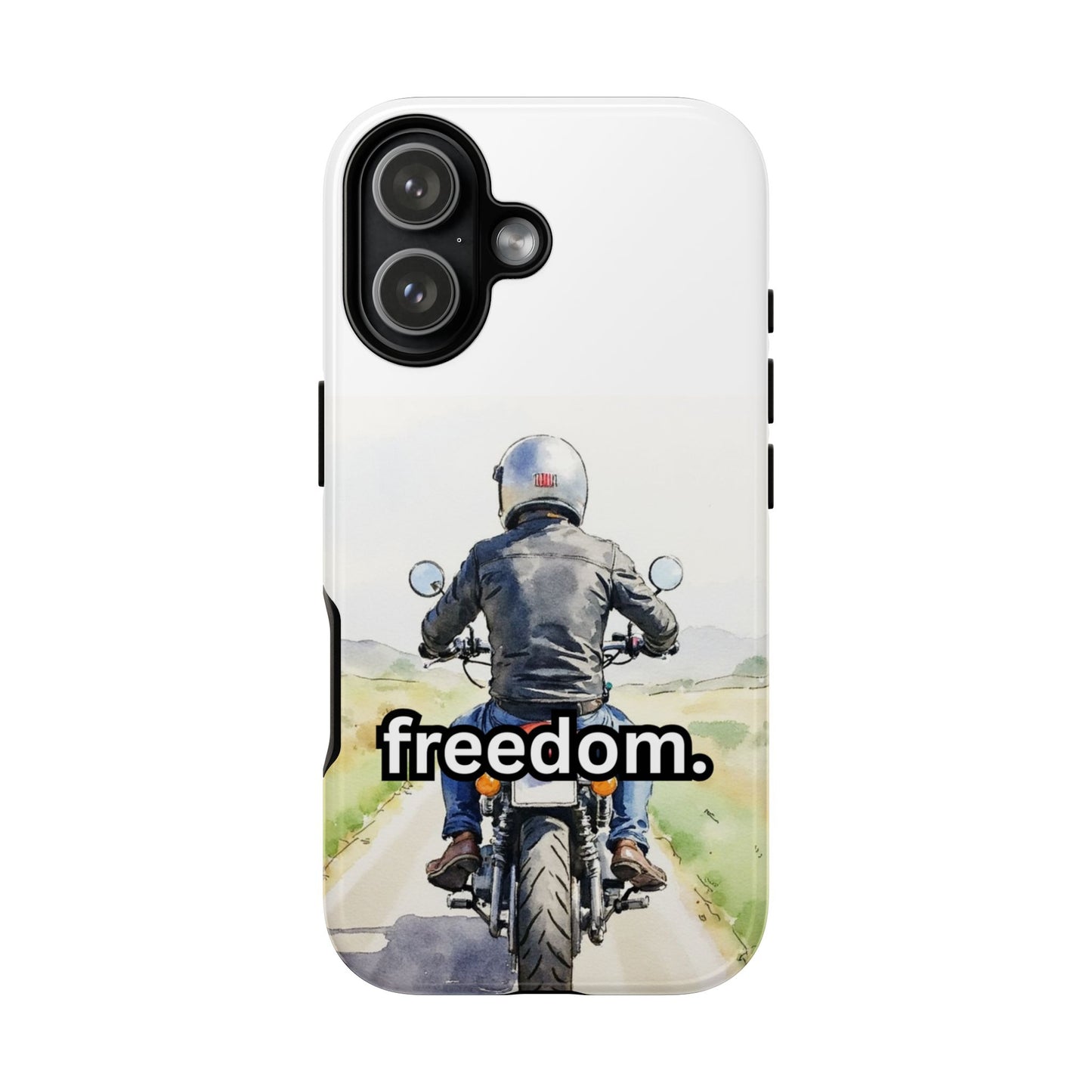 Motorcycle Freedom Tough Phone Case - Biker Rider Art Protection