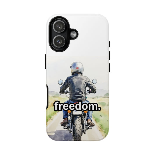 Motorcycle Freedom Tough Phone Case - Biker Rider Art Protection