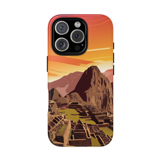 Machu Picchu Sunset - Peru Landmark Phone Case - Inca Ruins Tough Dual Protection Cover