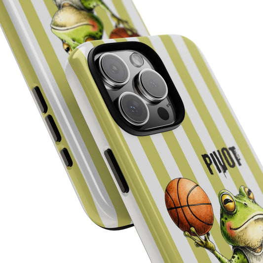 Pivot Frog Phone Case - Frog Basketball Illustration - Tough Protective Phone Case