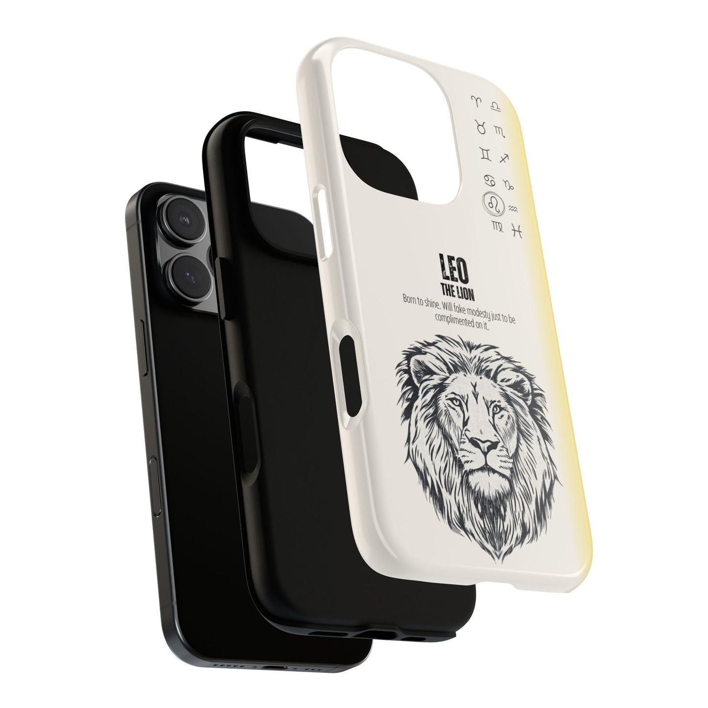 Leo Phone Case - The Lion Zodiac Sign - Confident Funny Horoscope - Tough Dual Protection Cover
