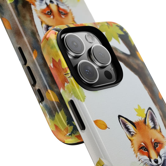 Foxy Fall - Autumn Fox Phone Case - Woodland Watercolor Design for Popular Smartphones