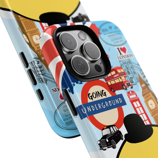 WanderBlob in London - Tough Phone Case with British Icons and London Travel Vibes