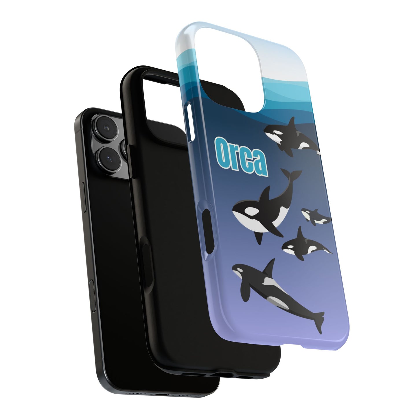 Orca Whale Phone Case - Killer Whale Ocean Illustration - Marine Wildlife Tough Case