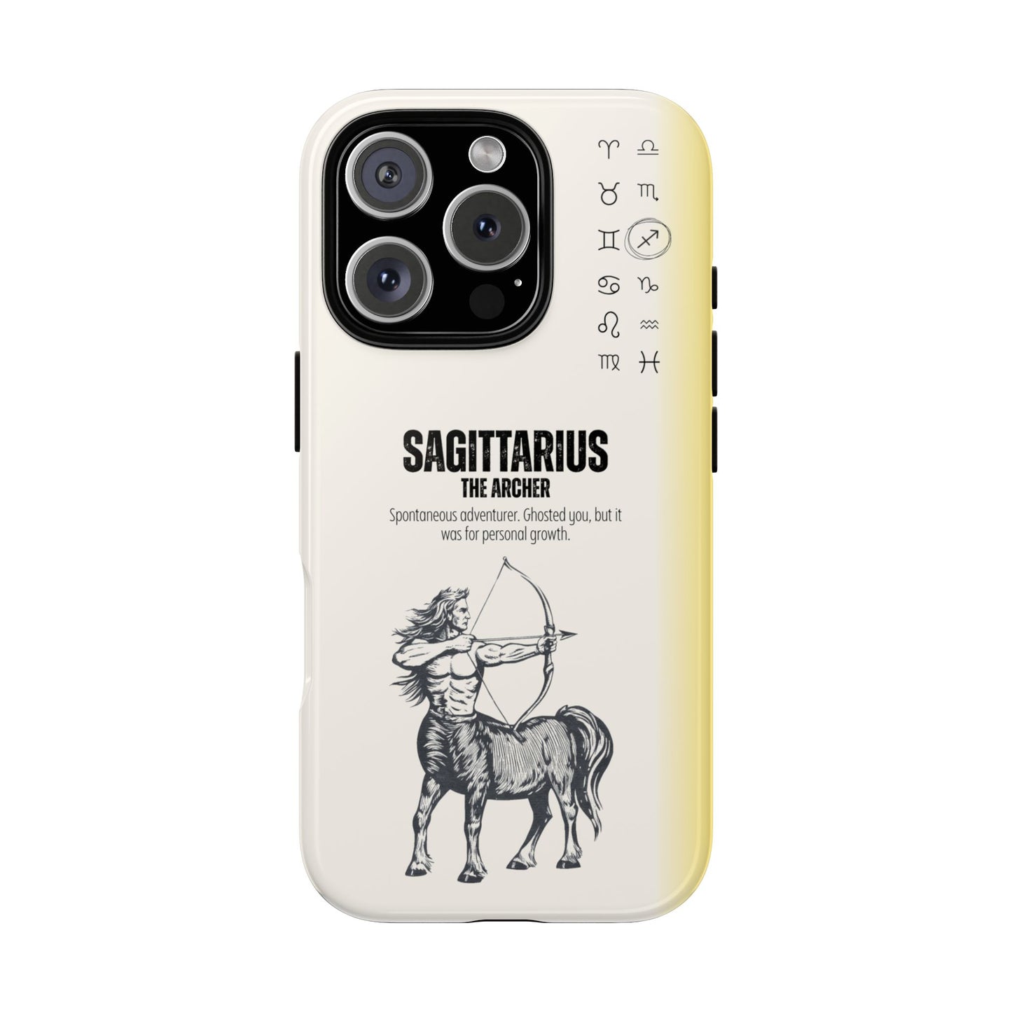 Sagittarius Phone Case - The Archer Zodiac Sign - Funny Adventurer Astrology - Tough Dual Protection Cover